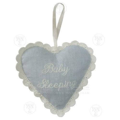Blue Baby Sleeping Lavender Filled Heart