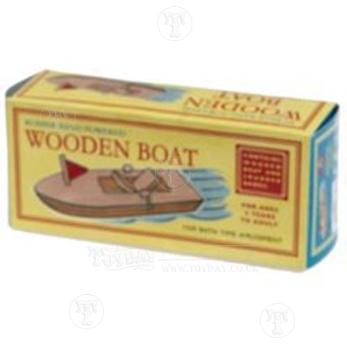wooden elastic band boat 