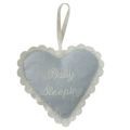 Blue Baby Sleeping Lavender Filled Heart