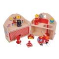 Wooden Fire Station Play Set
