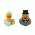 A Pair of Bride and Groom Rubber Ducks