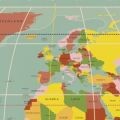 Retro World Map Gift Wrap