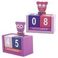 Owl Calendar Blocks