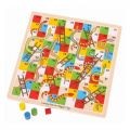 Wooden Snakes and Ladders Game