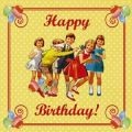 Vintage Party Birthday Card