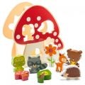 Wooden Toadstool Shape Sorter