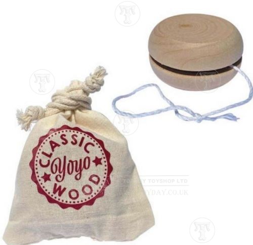 Wooden Yo Yo in a Cotton Bag